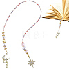 Glass & ABS Plastic Imitation Pearl Bookmark AJEW-CP00021-1