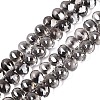 Electroplate Baking Paint Transparent Glass Beads Strands GL-N005-02A-C01-2