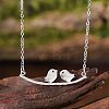Alloy Couple Birds Pendant Necklaces for Women FS-WG2DA5D-01-2