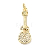 Brass Micro Pave Clear Cubic Zirconia Pendants KK-D289-01G-14-2