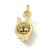 Brass Micro Pave Cubic Zirconia Charms ZIRC-F132-78G-2