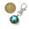 Galaxy Theme Luminous Glass Ball Pendant Decorations HJEW-JM02798-03-3