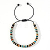 Ethnic Style Natural Mixed Gemstone Column Beads Braided Bead Bracelets for Men Women BR3776-6-1