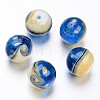 Ocean Style Round Handmade Lampwork Beads LAMP-F006-15-2
