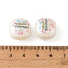 Printed Opaque Acrylic Beads OACR-B054-01O-3