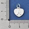 925 Sterling Silver Heart with Capital Letter Charms STER-S009-13A-S-3