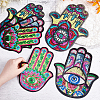 6pcs 3 style Computerized Embroidery Cloth Iron On Sequins Patches PATC-AR0001-01-3