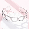 304 Stainless Steel Cuff Bangles for Women BJEW-D306-02P-5