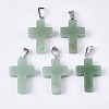 Natural Green Aventurine Pendants G-S358-002L-1