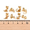 4 Pairs 304 Stainless Steel Stud Earrings EJEW-G469-02G-01-5