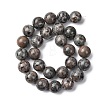 Natural Fluorescent Syenite Rock(Glow under UV Light) Beads Strands G-G789-02E-3