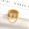 304 Stainless Steel Wide Band Finger Rings WG20EAC-01-2
