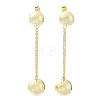 Brass Dangle Stud Earrings for Women EJEW-D088-03G-1