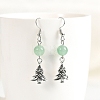 Natural Green Aventurine Dangle Earrings PW-WGCA7F1-08-1