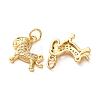 Brass Micro Pave Black Cubic Zirconia Pendants CU-E003-18G-16-2