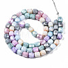 Opaque Baking Painted Glass Beads Strands X-EGLA-N006-008-A07-2