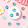 Glass Marbleize Cabochons GGLA-YW0002-01-4