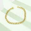 304 Stainless Steel Cuban Link
Chain Bracelets for Women BJEW-F527-06G-1