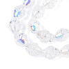Electroplate Transparent Glass Beads Strands X-EGLA-N020-03A-3