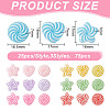 GOMAKERER 75Pcs 3 Styles Rainbow Color Resin Imitation Candy Cabochons RESI-GO0001-04-2