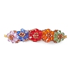 Colorful Flower Glass Beded Bracelets BJEW-MZ00077-3