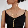 Iron Teardrop Tassels Earrings & Pendant Necklaces Set for Women AK6196-3