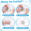 6Pcs Zinc Alloy Cufflinks BUTT-ME0001-36C-3