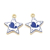 Printed Brass Pendants KK-CBA42CA-08G-2