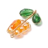 Electroplate Glass Pendants PALLOY-TA00357-03-4