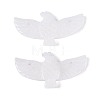 Eagle Shape Natural White Jade Gemstone Pendants G-P563-05E-2