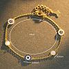 925 Sterling Silver Micro Pave Cubic Zirconia Blue Evil Eye Link Bracelets for Men Women SG3284-1-2
