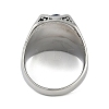 Oval 304 Stainless Steel Glass Finger Rings RJEW-D083-14AS-01-3