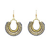 Bohemian Style Alloy & Cotton Cord Dangle Earrings FS-WGA9B48-06-1