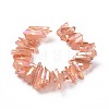 Natural Quartz Crystal Points Beads Strands G-K181-B23-2