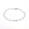 Casual Style 304 Stainless Steel Heart Link Chain Bracelets STAS-O036-05P-1