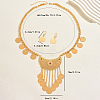 Vintage Ethnic Style Alloy & Iron Moon Tassel Long Necklaces & Earrings Sets for Women OS1722-4