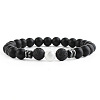 Round Natural Howlite Beaded Stretch Bracelets for Women Men LS-XP2963-2-1