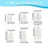   60pcs Eco-Friendly ABS Plastic Imitation Pearl Beads OACR-PH0004-18-2