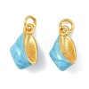 Brass Enamel Pendants KK-K364-29G-1