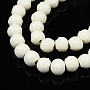 Painted Natural Wood Beads Strands WOOD-S053-54N-3