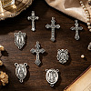 24Pcs 4 Styles Tibetan Style Religion Alloy Virgin Chandelier Component Links FIND-SC0024-31-7