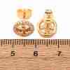 Brass Micro Pave Cubic Zirconia Stud Earrings KK-CBA8EB2-14G-5