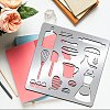 Stainless Steel Stencil Template DIY-WH0279-092-4