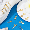12Pcs Brass Micro Pave Clear Cubic Zirconia Shoes Charms HJEW-PH02500-4