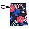 Flower & Leaf Print Polyester Zipper Book Covers AJEW-Z051-03B-1