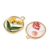 Alloy Epoxy Resin Pendants FIND-Z114-01G-04-2
