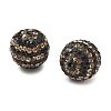 Stripe Pattern Polymer Clay Rhinestone Beads CLAY-NH0001-01G-2