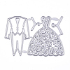 Wedding Suit and Bride Dress Carbon Steel Cutting Dies Stencils DIY-E024-08-2