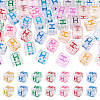 50Pcs Acrylic European Beads MACR-TADJ0001-13H-2