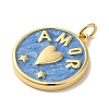 Brass Enamel Pendants X-KK-U027-17G-03-2